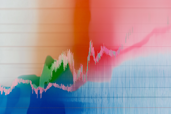 Finanzdiagramm zeigt Wachstum und Investmenttrends